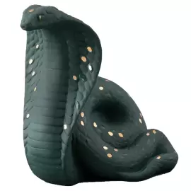 Скульптура фарфоровая "Кобра. Нефрит" в подарочной коробке