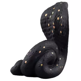 Скульптура фарфоровая "Кобра. Черное золото" в подарочной коробке