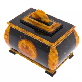 Ларец из янтаря "Санкт-Петербург"