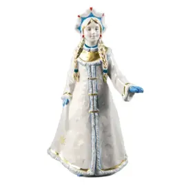 Скульптура фарфоровая "Снегурочка-снежинка"