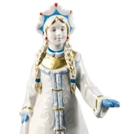 Скульптура фарфоровая "Снегурочка-снежинка"