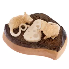 Композиция из рога лося "Мышки и сыр"