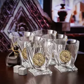 Набор для виски "Квадро - Дракон" на 6 персон, в черной упаковке