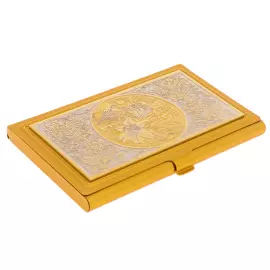 Business card holder "Bird in flowers" Zlatoust