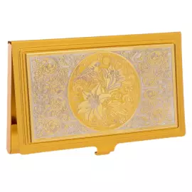 Business card holder "Bird in flowers" Zlatoust