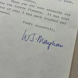 Письмо с автографом писателя Сомерсета Моэма