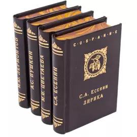 Книжный сувенир "Мини-библиотека. Собрание лирики" на подставке