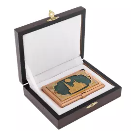 Moscow Cathedral Mosque Green business card holder, Zlatoust