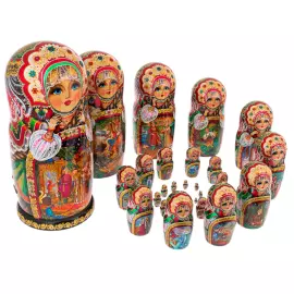 Matryoshka doll with 30 seats "Tales of Pushkin" 51 cm
