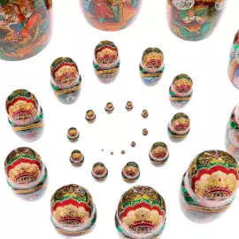 Matryoshka doll with 30 seats "Tales of Pushkin" 51 cm