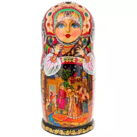 Matryoshka doll with 30 seats "Tales of Pushkin" 51 cm