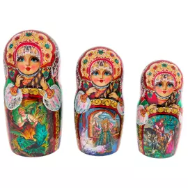 Matryoshka doll with 30 seats "Tales of Pushkin" 51 cm