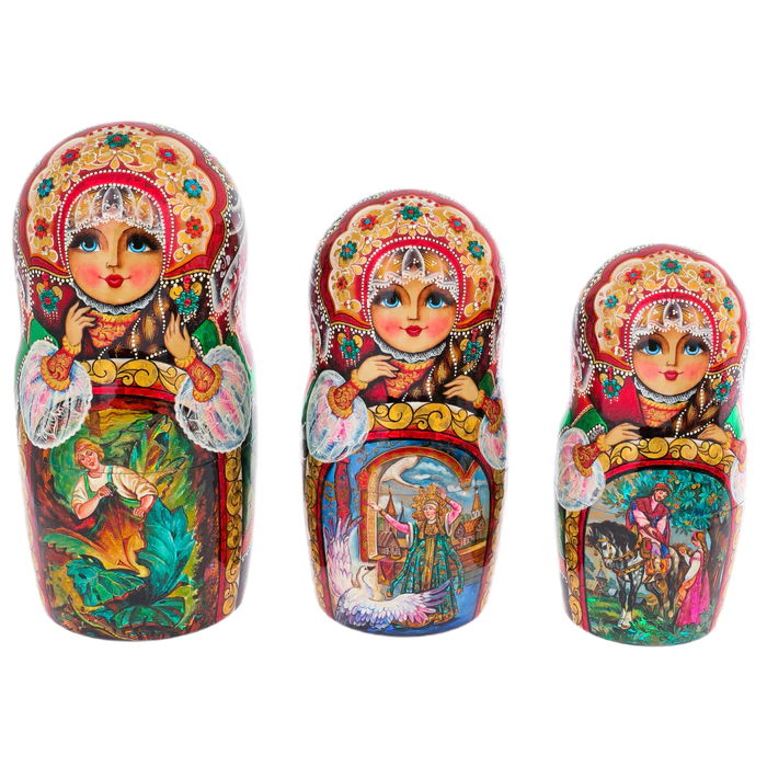 Matryoshka doll with 30 seats "Tales of Pushkin" 51 cm