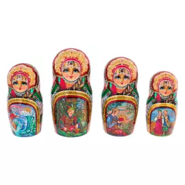 Matryoshka doll with 30 seats "Tales of Pushkin" 51 cm