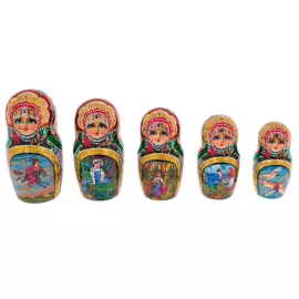 Matryoshka doll with 30 seats "Tales of Pushkin" 51 cm