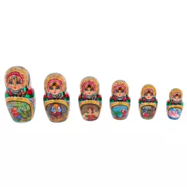 Matryoshka doll with 30 seats "Tales of Pushkin" 51 cm