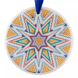 A set of porcelain Christmas tree toys "Snake. Three Elements" 3 pieces