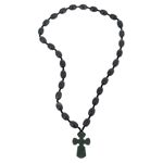 Rosary of jade "Christian. The green Cross