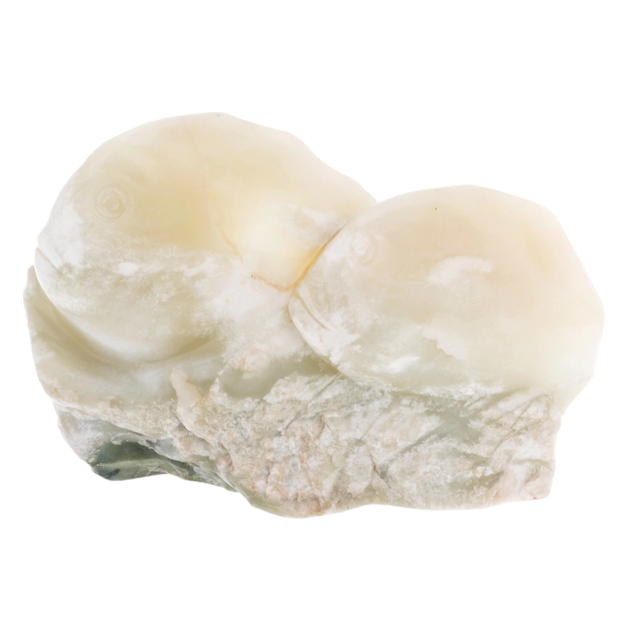 White jade sculpture "Pisces"