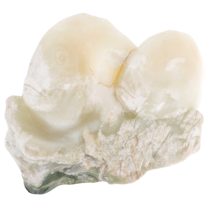 White jade sculpture "Pisces"