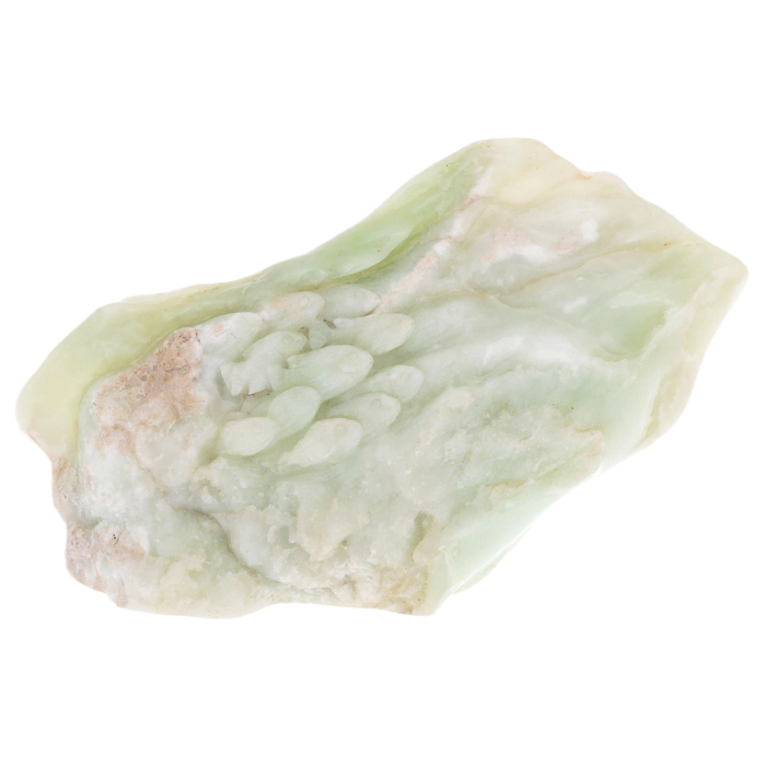 White jade sculpture "A Flock of fishes"