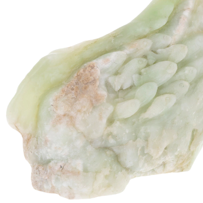 White jade sculpture "A Flock of fishes"
