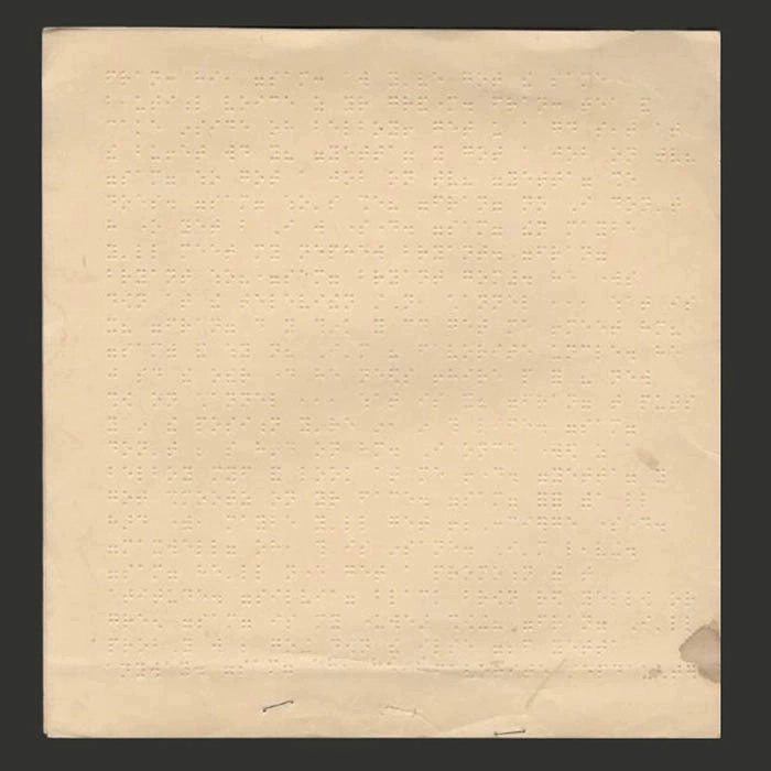 Personal braille notes by singer Ray Charles