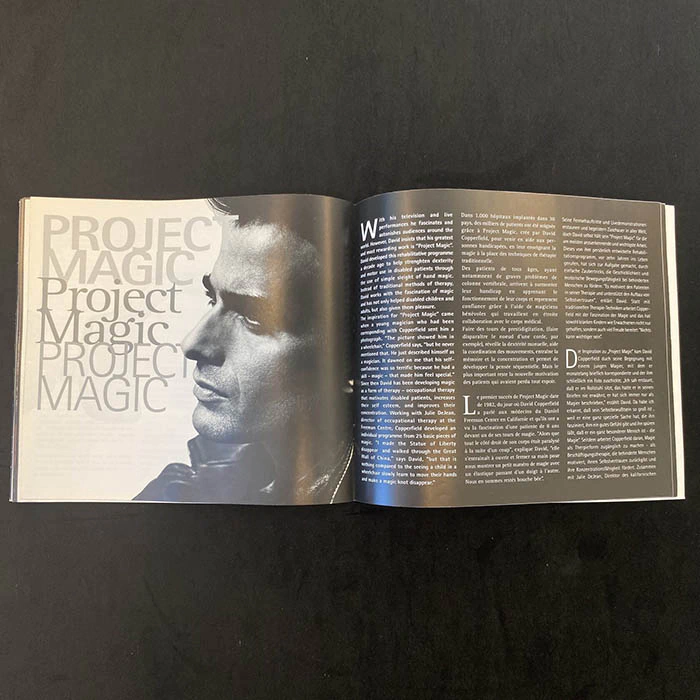 An autographed catalog by illusionist David Copperfield