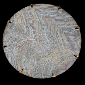 Silver dish "Tiger's claw" with gold plating