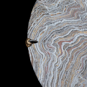 Silver dish "Tiger's claw" with gold plating