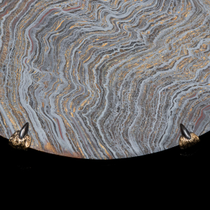 Silver dish "Tiger's claw" with gold plating