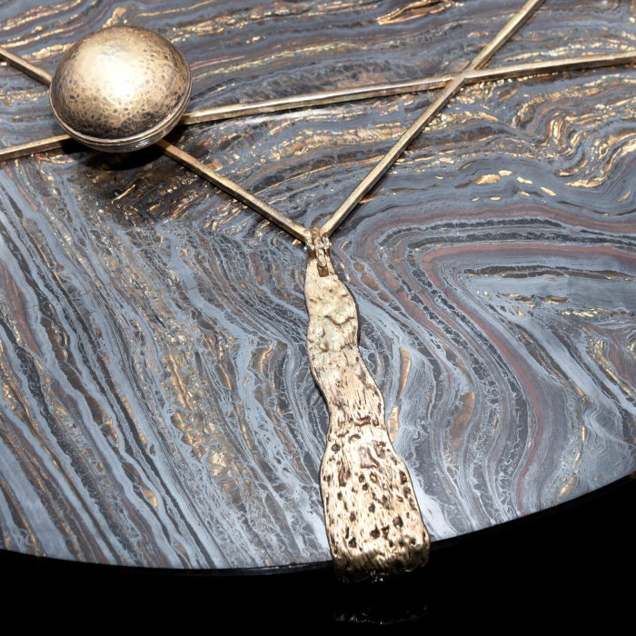 Silver dish "Tiger's claw" with gold plating