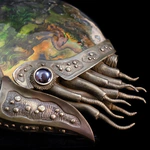 Souvenir made of bronze and natural ammonite "Ammonite"