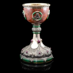 Эксклюзивная чаша из серебра, яшмы и рубинов