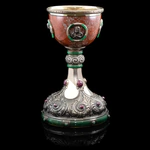 Эксклюзивная чаша из серебра, яшмы и рубинов