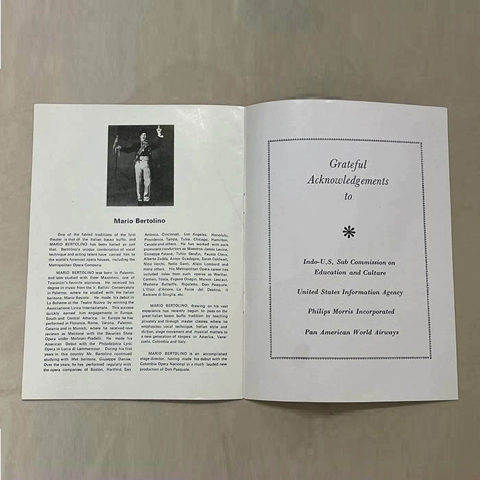 An autographed brochure by Indira Gandhi's politician
