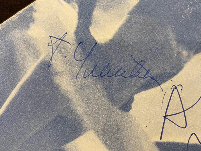 An autographed book by ballerina Galina Ulanova and composer Aram Khachaturian