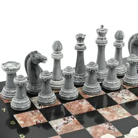 Шахматы подарочные "Стаунтон" с фигурами из мрамолита