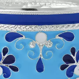 Silver and copper coffee set "Snowflake"