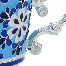 Silver and copper coffee set "Snowflake"