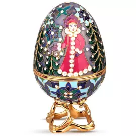 Шкатулка-яйцо "Дед Мороз"