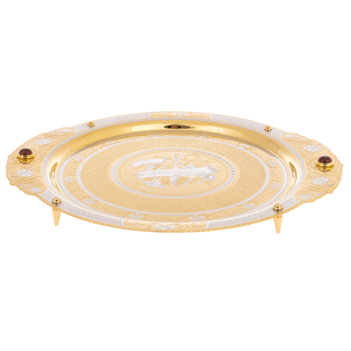 Tray dish "In vino veritas" Zlatoust
