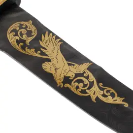 Нож из дамасской стали "Орел. Сражение с волком" Златоуст