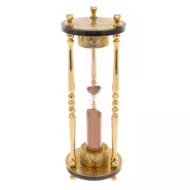 Часы песочные "Время" на нефритовом основании на 15 минут, Златоуст