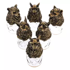 Набор стопок-перевертышей "Звери" на 6 персон, в кейсе