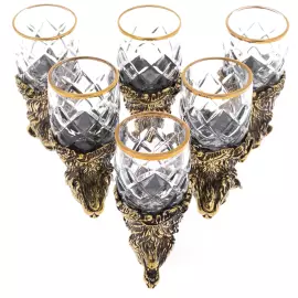 Набор стопок-перевертышей "Звери" на 6 персон, в кейсе