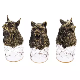 Набор стопок-перевертышей "Звери" на 6 персон, в кейсе