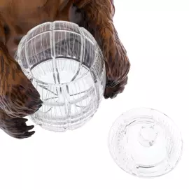 Медовница из массива бука и хрусталя "Медведь с бочонком"