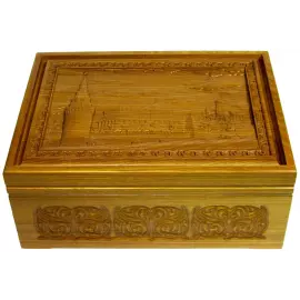 Русское лото в резной шкатулке из ясеня "Кремль"