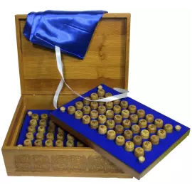 Русское лото в резной шкатулке из ясеня "Кремль"